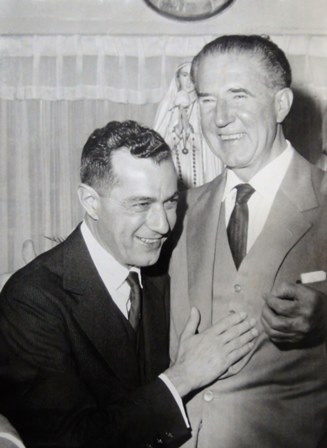 Adhemar de Barros e seu vice, Laudo Natel, em 1962.